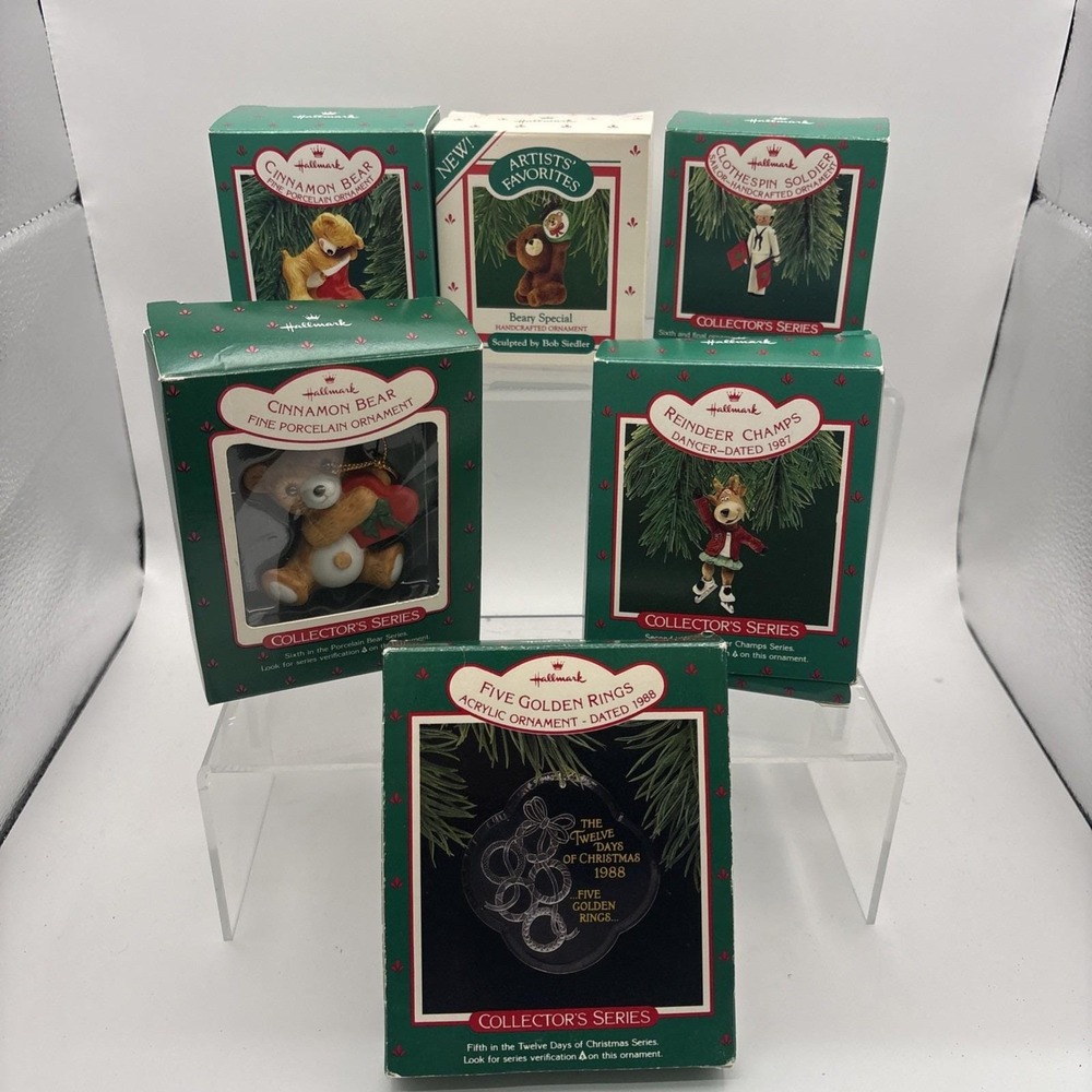 Lot of 6~Hallmark Ornaments~All of Various Sizes and Themes~IOB